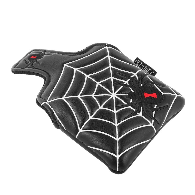 Outdoor Leisure Golf Mallet Putter Cover Headcover Spider Embroidery PU