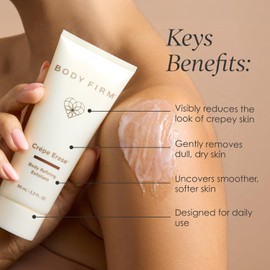 Body Firm Crepe Erase Smoothing Pre-Treatment, Aha Bha Exfoliant With Vitamin E and Squalane for Crepey Skin, Anti Aging Pre-Exfoliator for Face & Body, Gentle Skin Care for Women, 10 FL Oz