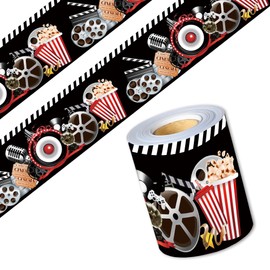 Movie Night Bulletin Board Decoration Holiday Trim Border 36 ft Cutouts Bulletin Board for Party Office Chalkboard Decor