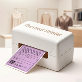 FINDAT Purple Thermal Labels 2 × 3 Inch Vinyl Fanfold Self-Adhesive Stickers Perforated Waterproof Name Tags DIY Printer Decals for Barcode Address Logo 500 PCS