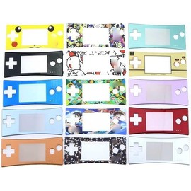 Front Shell Faceplate Housing Case Cover Panel for Gameboy Micro GBM Replacement (Golden)