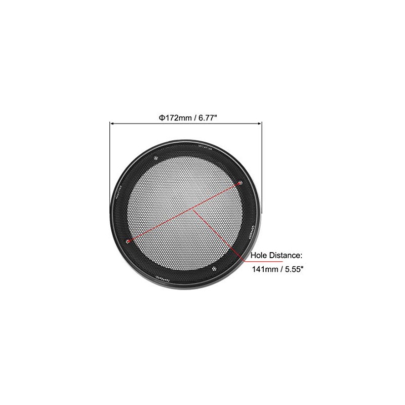 sourcing map Speaker Grille Cover 6 Inch 172 mm Mesh
