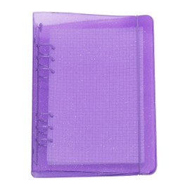 A6/ A5 6-Holes Colorful PP Cover Round Ring View Binder File Folder for Loose Leaf Sheet Protectors (A6 Combo, Dahlia)