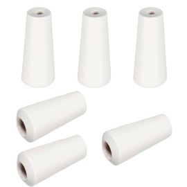 6pcs Blind Pull Cord Ends, Wooden Pull Cord Ends Handle Knobs Repair Replacements Blind Pull Cord Accessories for Bathroom Blinds Lights (White)