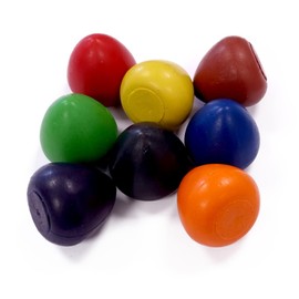 Major Brushes Chubby Egg Shaped Wax Crayons 5cm x 5cm - Set of 8