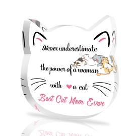 Cat Mom Gifts Acylic Signs Cat Gift for Women ChristmasGifts for CatLovers Gifts for Women Funny CatGifts for Cat LoversGifts for Cats Lover Cats Presents Christmas