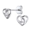 Silver Celtic Heart Earrings Women Irish Knot Earrings Celtic Jewelry