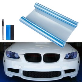 LZLRUN Extra-Wide Headlight Taillight Vinyl Tint Wrap 16 Inch x 60 Inch Roll Self Adhesive Fog Light Film Sheet Sticker Cover (Light Blue)