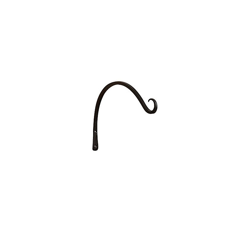 Achla Designs TSH-05 Upcurled, 12-inch Wrought Iron Wall Bracket Hook,