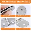 8 Pcs Flip Hinges Round Edge, 270 Degree Folding Flip