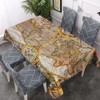 Walmsco Tablecloth World map Retro Style Decor For Dining Room