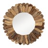 Creative Co-Op Round Layered Driftwood Framed Mirror, Natural