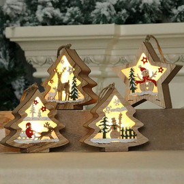 Xmas Light Christmas Tree Hanging Ornaments Deer Light Ornament for Christmas Birthday Wedding Holiday Home Party Decorations