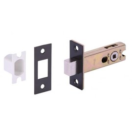 HANDLEZONE® Bathroom Toilet Door Deadbolt Lock - Black Matt - 76mm Bolt with 57mm Backset