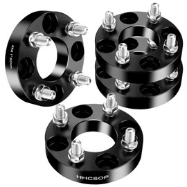HHCSOP 4x4 Golf Cart Wheel Spacers, 1 inch ATV Wheel Adapters for EZ GO EZGO Club Car, 4PCS 4x101.6mm Wheel Spacer Hub Bore 62mm with 1/2" x20 Studs - Black