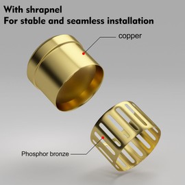 Preffair Copper RCA Chassis Dust Caps Protective Caps RCA Sockets Noise Stopper HiFi Shorting Protective Covers for DAC,Speakers,Subwoofers,Amplifier,etc (8pcs-Gold)