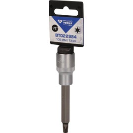 BRILLIANT TOOLS BT022984 1/2 Inch Torx Bit Socket, 100 mm Long, T40 [Powered by KS Tools]