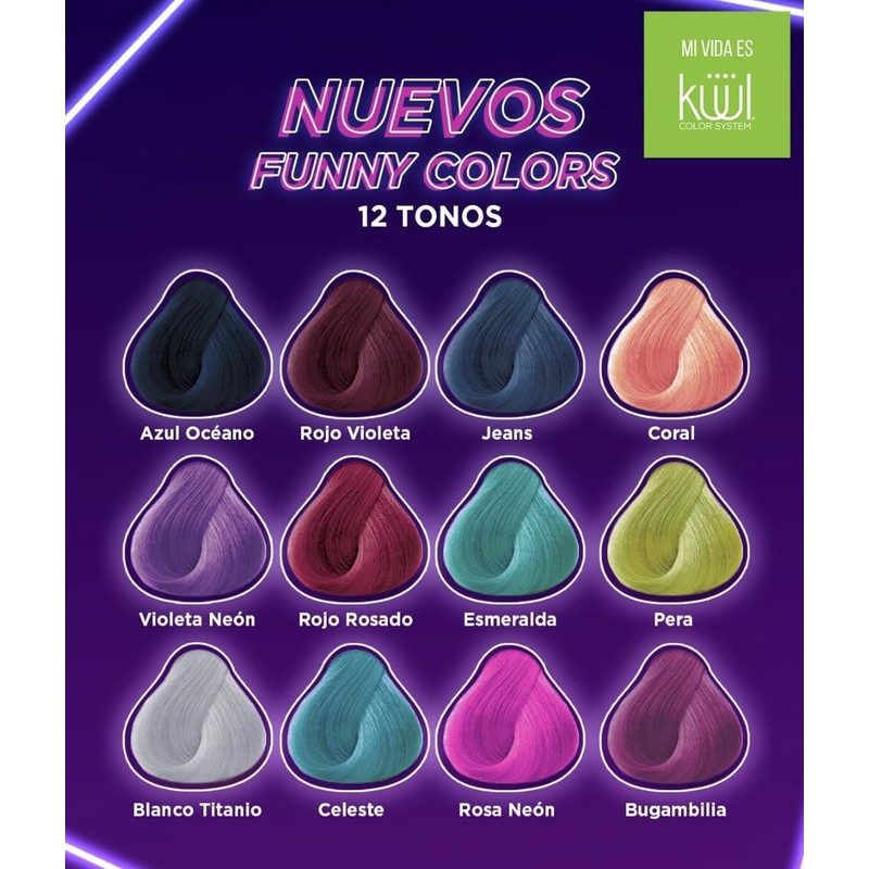 Küül's FUNNY COLORS - Tintes de Fantasia ((ROJO VIOLETA), 3.04