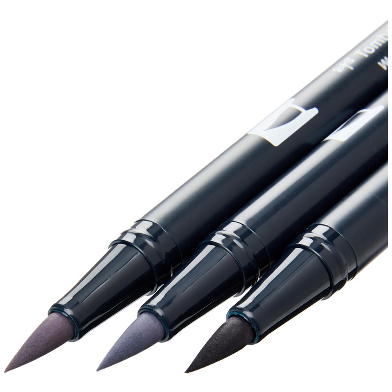 Tombow ABT Dual Brush Pen includes Blender Pen - Grey