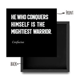 Inspirational Wood Box Sign Confucius Quote Wooden Block Signs Motivational Quote Sign for Office Desk Decor Positive Encouraging Plaque Home Shelf Tabletop Cubicle Decorations