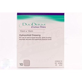 DuoDerm Extra Thin Hydrocolloid Dressing 10cm x 10cm - by ConvaTec