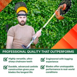 FORESTER Brush Cutter Blades - Trimmer Chainsaw Tooth Saw Blade - for Trimming Trees, Can Replace String Trimmer, Underbrush, and More - 14 Tooth 7" Brush Blade