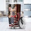 MYMISOR Frenchie Dog Tumbler American Flag Fourth Of July Mug