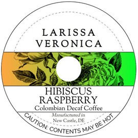 Hibiscus Raspberry Colombian Decaf Coffee (Single Serve K-Cup Pods) (Gourmet, Naturally Flavored, Whole Coffee Beans) (12 pods, ZIN: 577772) - 2 Pack