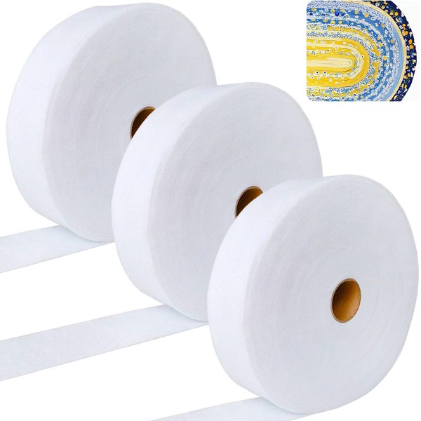 3 Rolls Jelly Roll Batting Strips 2 1/4 Inch Cotton