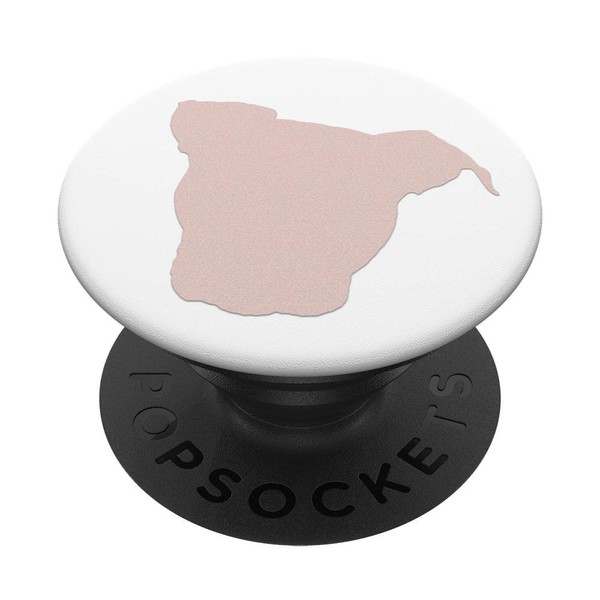 Cute Rose pink pitbull head outline Pittie dog PopSockets PopGrip: