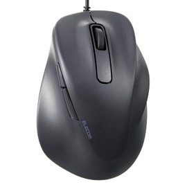 Elecom M-XGS30UBSKBK Wired Mouse, EX-G, Silent, Small, 5 Buttons, AskDoctors Evaluation Service, Antibacterial, Black