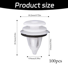 100 Pcs Car Trim Fastening Clips,Plastic Auto Body Fastener Clips Kit,Car Panel Clips,Car Body Trim Clips Suitable for Car Trunk, Inner Door, Bumper