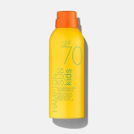 Hampton Sun SPF 70 Continuous Mist Sunscreen for Kids, Broad Spectrum + Advanced Water/ Sweat Resistance, Antioxidant-Rich Vitamin E + Aloe for Hydrated, Soothed Skin Oil-Free, All Skin Types