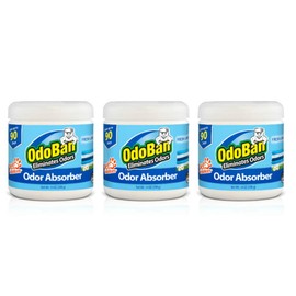 OdoBan OdoBan Solid Odor Absorber Eliminator for Home and Small Spaces, Fresh Linen Scent, 14 Ounces Each, 3-Pack