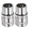 sourcing map 2pcs 12 Points Socket 3/8" Drive 10mm Metric