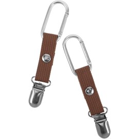 STOBAZA 2 Piezas Pinzas Elásticas para Sombreros de Viaje 2 Piezas, Clip Multifuncional de Lona y Aleación de Zinc, Portador Portátil para Gorras, Sombreros de Paja y Bufandas, Accesorio