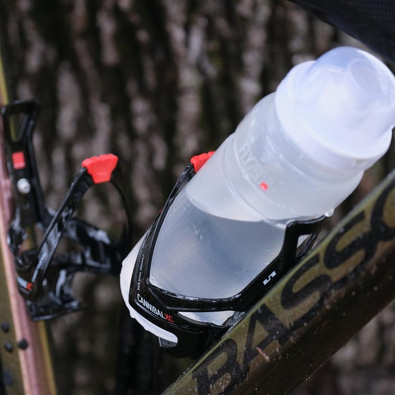 Elite Cannibal XC Bio-Based Bottle Cage, Black Skin Soft Touch
