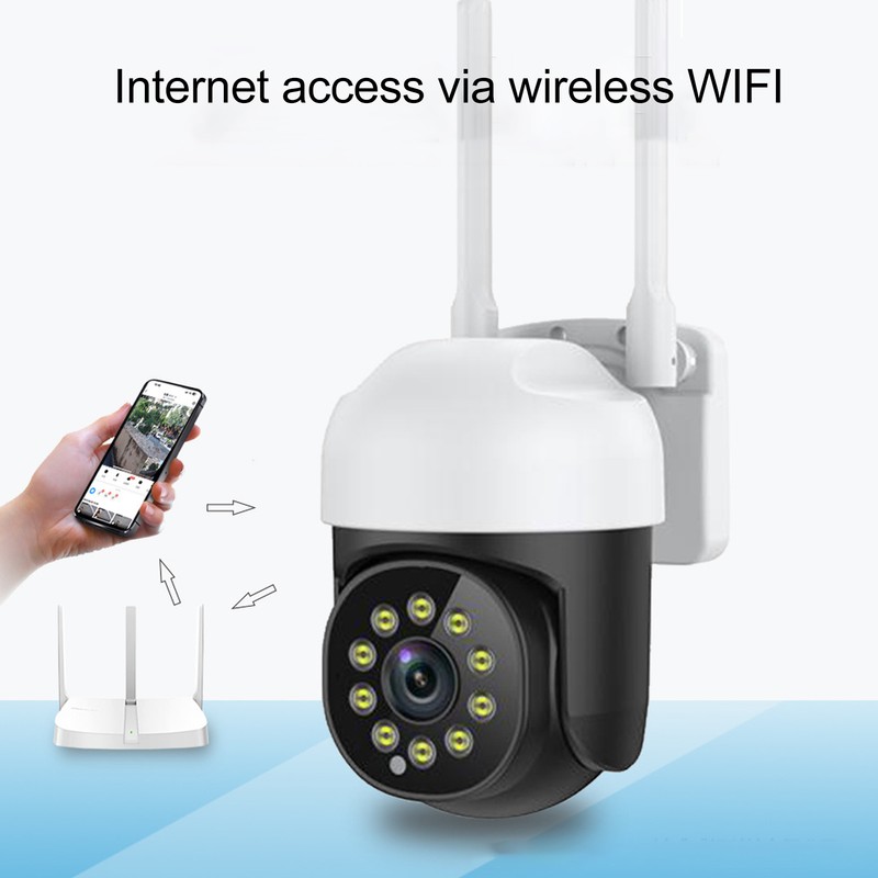1MP HD Surveillance Camera 360° 1920x1080 Floodlight Motion Tracking 1080P