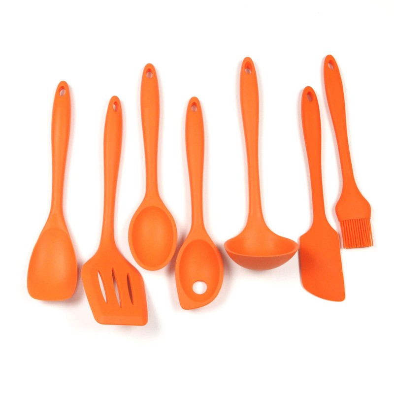 Chef Craft Premium Silicone Spoon Spatula, 11.5", Orange