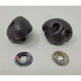 Zim's 50mm G-Type Plastic Safety Nose with Nostrils for Craft Crochet Dog Toy Animal (Pack of 2) (Brown)