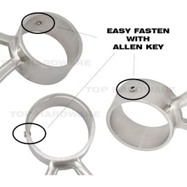 Wall Mount Foot Rail Kit, Titanium Black (Dark Gray) Finish Stainless Steel Tubing w/Internal Connector, Bar Foot Rail Brackets (Domed End Cap, 4 ft (48 in x 1))