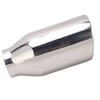 Single Outlet Exhaust Tip Silver Stainless Steel Beveled Mouth Straight