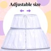 Jiuguva Girls' 3 Hoops Petticoat Full Slip Crinoline Skirt Ball