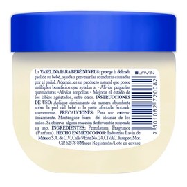 Nuvel Vaselina para Bebé 220 g | Vaselina Hipoalergénica y Natural a Base de Petrolato | Protege, Hidrata y Cuida la Piel Sensible del Bebé