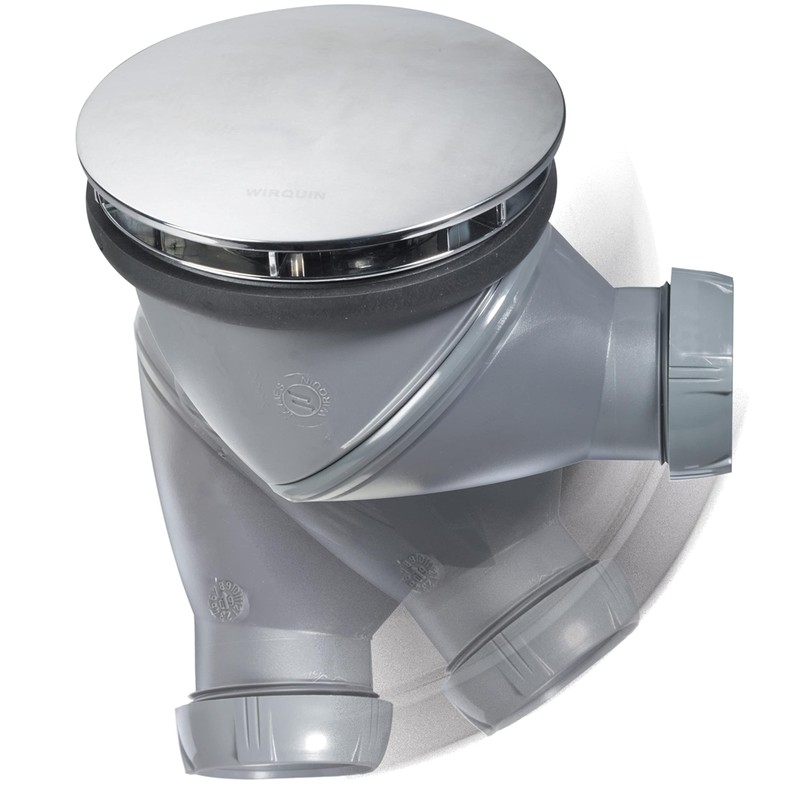 Wirquin James 30723674 Shower Drain D90 with 360° Pivoting Outlet