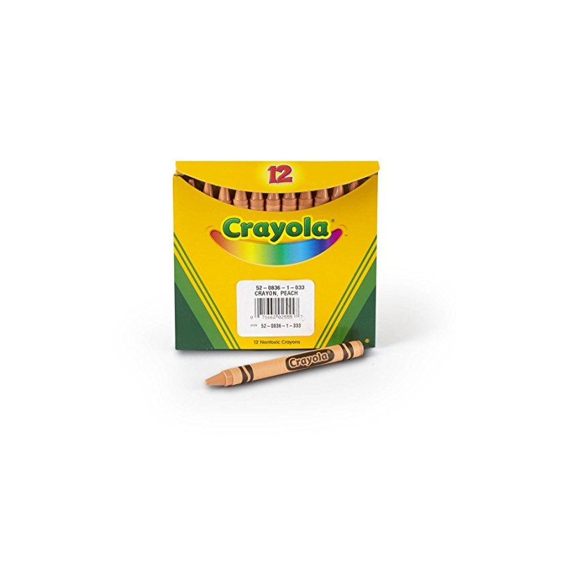 Crayola Crayons, Peach, Single Color Crayon Refill, 12 Count Bulk