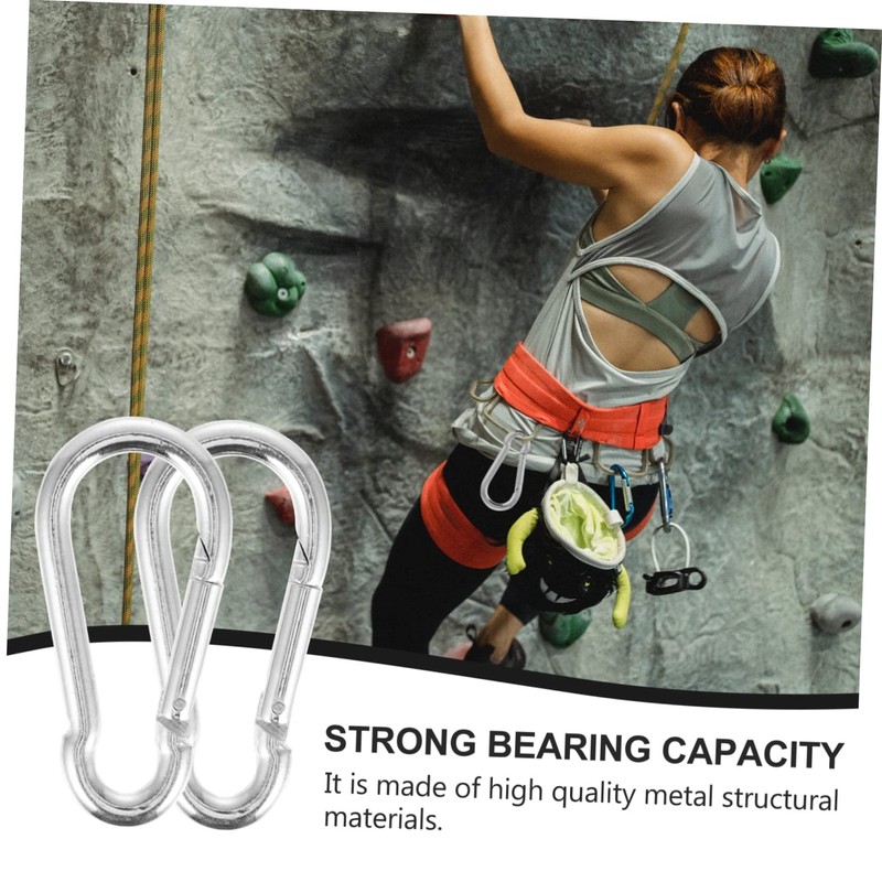 Sosoport 2pcs Indoor Carabiner Buckle Gym Pull Rod Buckle Safety