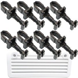 Terixe 8 Pack RV Refrigerator Vent Clips for Norcold 617772 Replacement, Quarter Turn Panel Fastener for Camper Fridge Vent, Perfect Refrigerator Parts & RV Vent Latch for Norcold