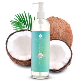 Pursonic Pursonic Pure Unscented Fractionated Coconut Oil - 16 Oz Multipurpose Oil for Skin, Hair, Body Massage & Makeup Removal - Carrier Oil for Essential Oils and Aromatherapy