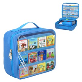 Taladad Carrying Case Compatible with Little Tikes Story Dream Machine Books Starter Set,Portable Storage Bag with Handle for Storytime,Little Golden Book,Little Puppy Character (Blue)